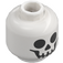 LEGO White Smiling Skeleton Head (Recessed Solid Stud) (10717 / 103937)