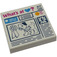 LEGO White Tile 2 x 2 with Heartlake Newspaper - What's At (Heart)? with Groove (3068 / 21220)