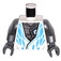 LEGO White Torso with Silver Robot Chest and Medium Azure Diamond (973 / 76382)