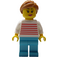 LEGO Woman in White Sweater with Red Stripes Minifigure