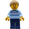 LEGO Woman with Bright Light Blue Christmas Sweater Minifigure