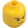 LEGO Yellow Dual Sided Kai Head with Scar and Bandage Strip (Recessed Solid Stud) (3626 / 33812)