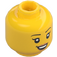 LEGO Yellow Female Minifigure Head with Eyelashes and Smile (Recessed Solid Stud) (3626 / 56663)