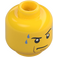 LEGO Yellow Minifigure Head with Frown, Sweat Drops Pattern (Recessed Solid Stud) (10259 / 14914)