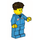 LEGO Astronaut in Blue Uniform - Male Minifigure