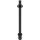 LEGO Black Bar 7.6 with Stop with Flat End (2714 / 64865)