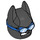 LEGO Black Batman Cowl Mask with Blue Swimming Goggles (29742)