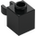 LEGO Black Brick 1 x 1 with Vertical Clip (Open &#039;O&#039; Clip, Hollow Stud) (60475 / 65460)