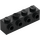 LEGO Black Brick 1 x 4 with 4 Studs on One Side (30414)