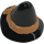 LEGO Black Hat with Wide Brim with Medium Dark Flesh Tied Band (35845)