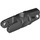 LEGO Black Hinge Cylinder 1 x 3 Locking with 1 Stub and 2 Stubs On Ends (with Hole) (30554 / 54662)