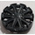 LEGO Black Hub Cap with 10 Spokes - T Shape (18979)