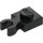 LEGO Black Plate 1 x 1 with Vertical Clip (Thick Open &#039;O&#039; Clip) (44860 / 60897)