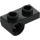 LEGO Black Plate 1 x 2 with Underside Hole (18677 / 28809)