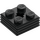 LEGO Black Plate 2 x 2 x 0.7 with Ribs (71752)