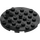 LEGO Black Plate 6 x 6 Round with Pin Hole (11213)