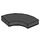 LEGO Black Tile 2 x 2 Curved Corner (27925)