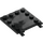 LEGO Black Tile 4 x 4 with Clips and Edge Studs (66252)