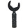 LEGO Black Wrench with Open End with 3 Rib Handle