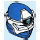 LEGO Blue Ninjago Wrap with White Mask and Jay Ninjago Logogram