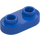 LEGO Blue Plate 1 x 2 with Rounded Ends and Open Studs (35480)