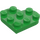 LEGO Bright Green Plate 3 x 3 Round Heart (39613)