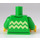 LEGO Bright Green Sweater with Zig Zag Stripes Minifig Torso (973 / 76382)