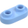 LEGO Bright Light Blue Plate 1 x 2 with Rounded Ends and Open Studs (35480)