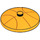 LEGO Bright Light Orange Dish 4 x 4 with Orange Basketball Stripes (Solid Stud) (3960 / 38740)
