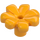 LEGO Bright Light Orange Flower with Squared Petals (without Reinforcement) (4367 / 32606)