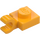 LEGO Bright Light Orange Plate 1 x 1 with Horizontal Clip (Thick Open &#039;O&#039; Clip) (52738 / 61252)