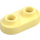 LEGO Bright Light Yellow Plate 1 x 2 with Rounded Ends and Open Studs (35480)