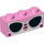 LEGO Bright Pink Brick 1 x 3 with Unikitty Face with sunglasses (3622 / 60437)