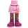 LEGO Bright Pink Hip with Basic Curved Skirt with Magenta Boots with Silver Stars with Thick Hinge (35634)