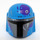 LEGO Dark Azure Helmet with Sides Holes with Mandalorian Warrior Purple Splotches (66548 / 87610)