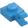 LEGO Dark Azure Plate 1 x 1 with Horizontal Clip (Thick Open &#039;O&#039; Clip) (52738 / 61252)