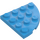 LEGO Dark Azure Plate 4 x 4 Round Corner (30565)