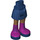 LEGO Dark Blue Hip with Basic Curved Skirt with Purple Shoes with Thick Hinge (35634)