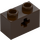 LEGO Dark Brown Brick 1 x 2 with Axle Hole (&#039;+&#039; Opening and Bottom Tube) (31493 / 32064)