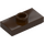 LEGO Dark Brown Plate 1 x 2 with 1 Stud (with Groove and Bottom Stud Holder) (15573 / 78823)