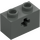 LEGO Dark Gray Brick 1 x 2 with Axle Hole (&#039;+&#039; Opening and Bottom Tube) (31493 / 32064)