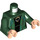 LEGO Dark Green Professor Minerva McGonagall with Black Bent Hat Minifig Torso (973 / 76382)