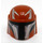 LEGO Dark Orange Helmet with Sides Holes with Mandalorian Warrior Gray and Black (66554 / 87610)