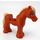 LEGO Dark Orange Horse with Tan Hair and Brown Eyes (77477)