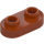 LEGO Dark Orange Plate 1 x 2 with Rounded Ends and Open Studs (35480)