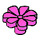 LEGO Dark Pink Flower with Squared Petals (without Reinforcement) (4367 / 32606)