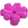 LEGO Dark Pink Flower with Squared Petals (without Reinforcement) (4367 / 32606)