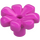 LEGO Dark Pink Flower with Squared Petals (without Reinforcement) (4367 / 32606)