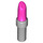 LEGO Dark Pink Lipstick with Medium Stone Gray Handle (25866 / 93094)