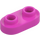 LEGO Dark Pink Plate 1 x 2 with Rounded Ends and Open Studs (35480)